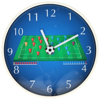 Ceas decorativ de perete, model fotbal, 30 x 30 x 3.5 cm, GRUNBERG,KLJ2029 Albastru Ceas decorativ de perete, model fotbal, 30 x 30 x 3.5 cm, GRUNBERG,KLJ2029 Albastru