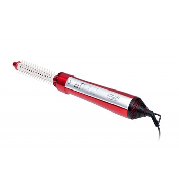 Perie electrica cu 2 capete interschimbabile, 3 setari temperatura, 550W, rosie Perie electrica cu 2 capete interschimbabile, 3 setari temperatura, 550W, rosie