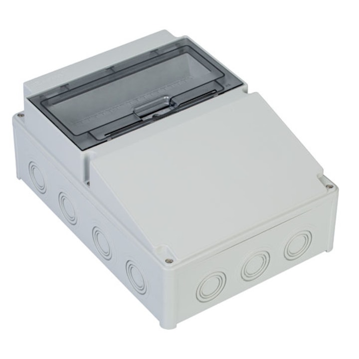 Tablou electric din plastic pentru distributie 290x210x120mm 10 module margini netede neechipat IP66