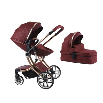 Carucior 2 in 1 Egg Shape, reversible, cu suspensii, F1 rosu - Krista® Carucior 2 in 1 Egg Shape, reversible, cu suspensii, F1 rosu - Krista®