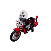 Motocicleta Metalica de Politie cu Sunete, Rosie