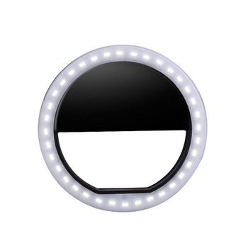 Inel LED selfie Flash Light, Black Fashion Ring, 3 moduri de lumina, baterie inclusa Inel LED selfie Flash Light, Black Fashion Ring, 3 moduri de lumina, baterie inclusa