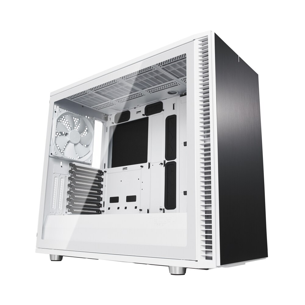 Carcasa Fractal Design Define S2 White Tempered Glass, ATX Mid Tower, fara sursa, Alba