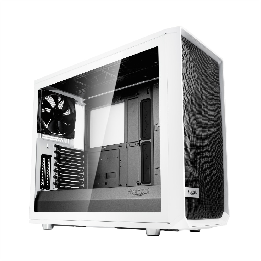 Carcasa Fractal Design Meshify S2 White Clear Tempered Glass, ATX Mid Tower, fara sursa, Alba