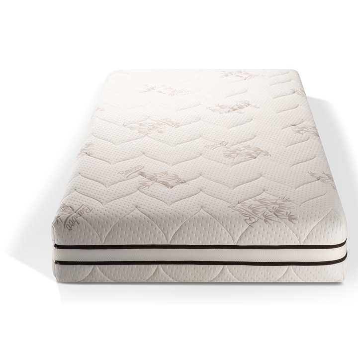 Saltea ortopedica, Sleepy, Bamboo 7, 90x190x18 cm, spuma poliuretanica cu memorie, reversibila, sistem aerisire, fermitate medie