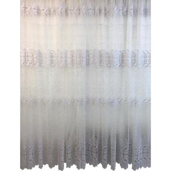 Perdea alba cu broderie alba 600x245cm by Liz Line - RD1106 Perdea alba cu broderie alba 600x245cm by Liz Line - RD1106