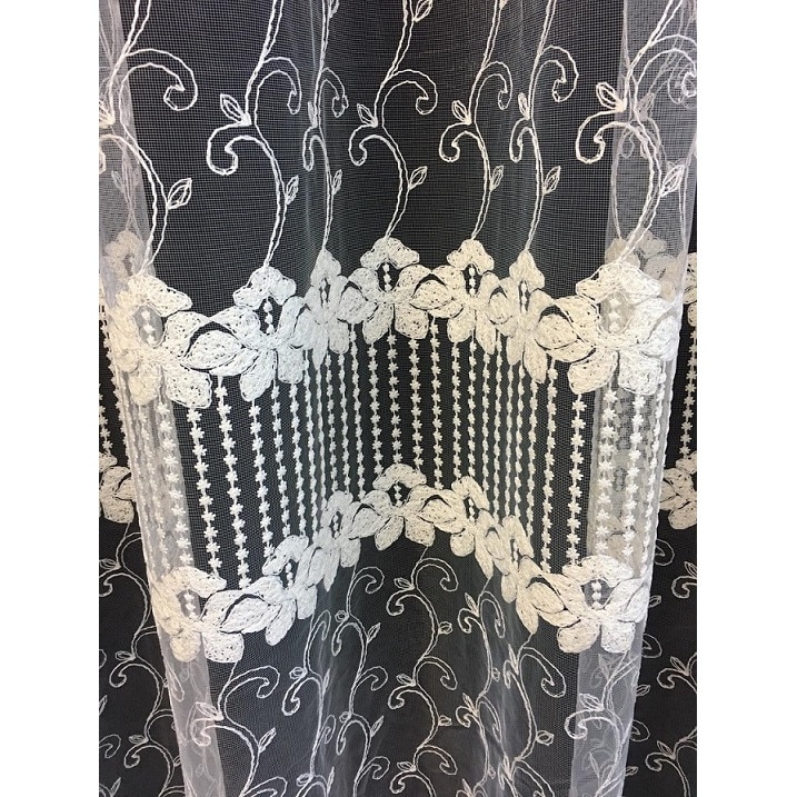 Perdea fildes cu broderie fildes 500x245cm by Liz Line - RD1075