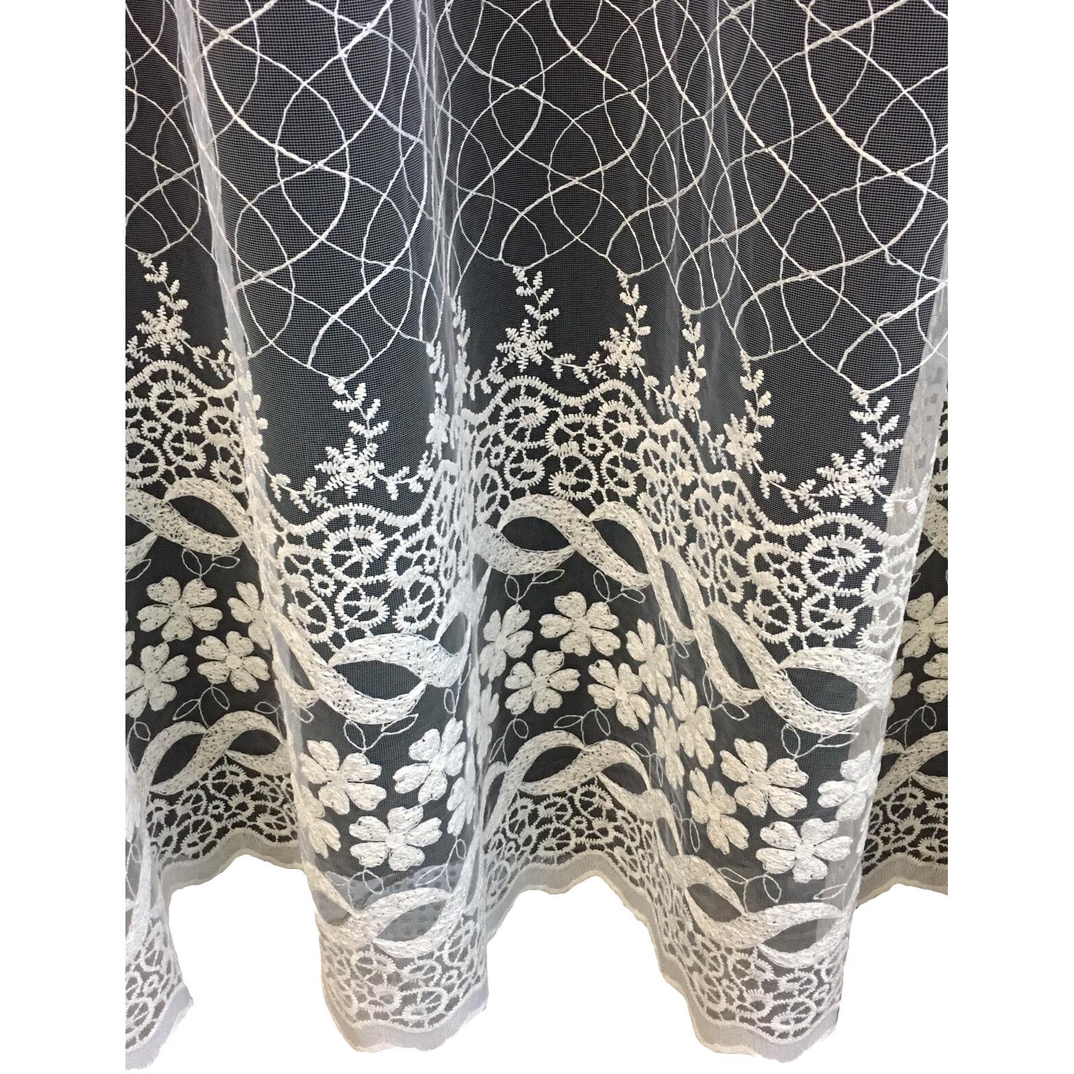 Perdea fildes cu broderie fildes 150x245cm by Liz Line - RD11115