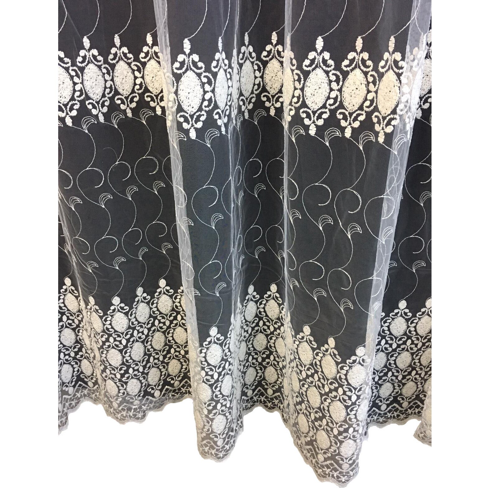 Perdea fildes cu broderie fildes 1,5 metri by Liz Line - RD10915
