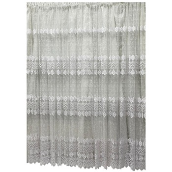 Perdea alba cu broderie alba 600x245cm by Liz Line - RD1126 Perdea alba cu broderie alba 600x245cm by Liz Line - RD1126