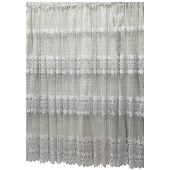 Perdea alba cu broderie alba 400x245cm by Liz Line - RD1124 Perdea alba cu broderie alba 400x245cm by Liz Line - RD1124