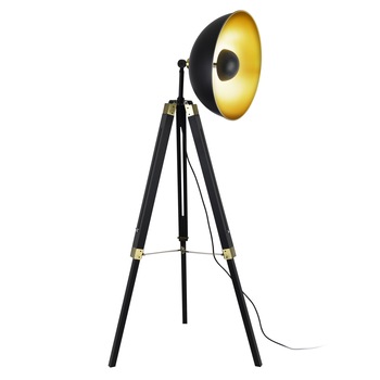 Lampadar Ottawa, lux.pro,148 cm, 1 x E27, 60W, metal/lemn, negru/auriu Lampadar Ottawa, lux.pro,148 cm, 1 x E27, 60W, metal/lemn, negru/auriu
