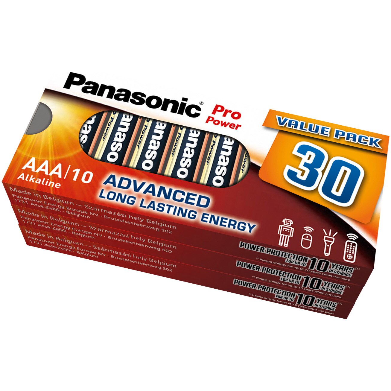 Baterii Panasonic Alkaline Pro Power AAA, 30 Buc