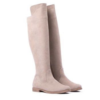 Cizme Tungus elegante, din piele naturala grej, Grej Cizme Tungus elegante, din piele naturala grej, Grej