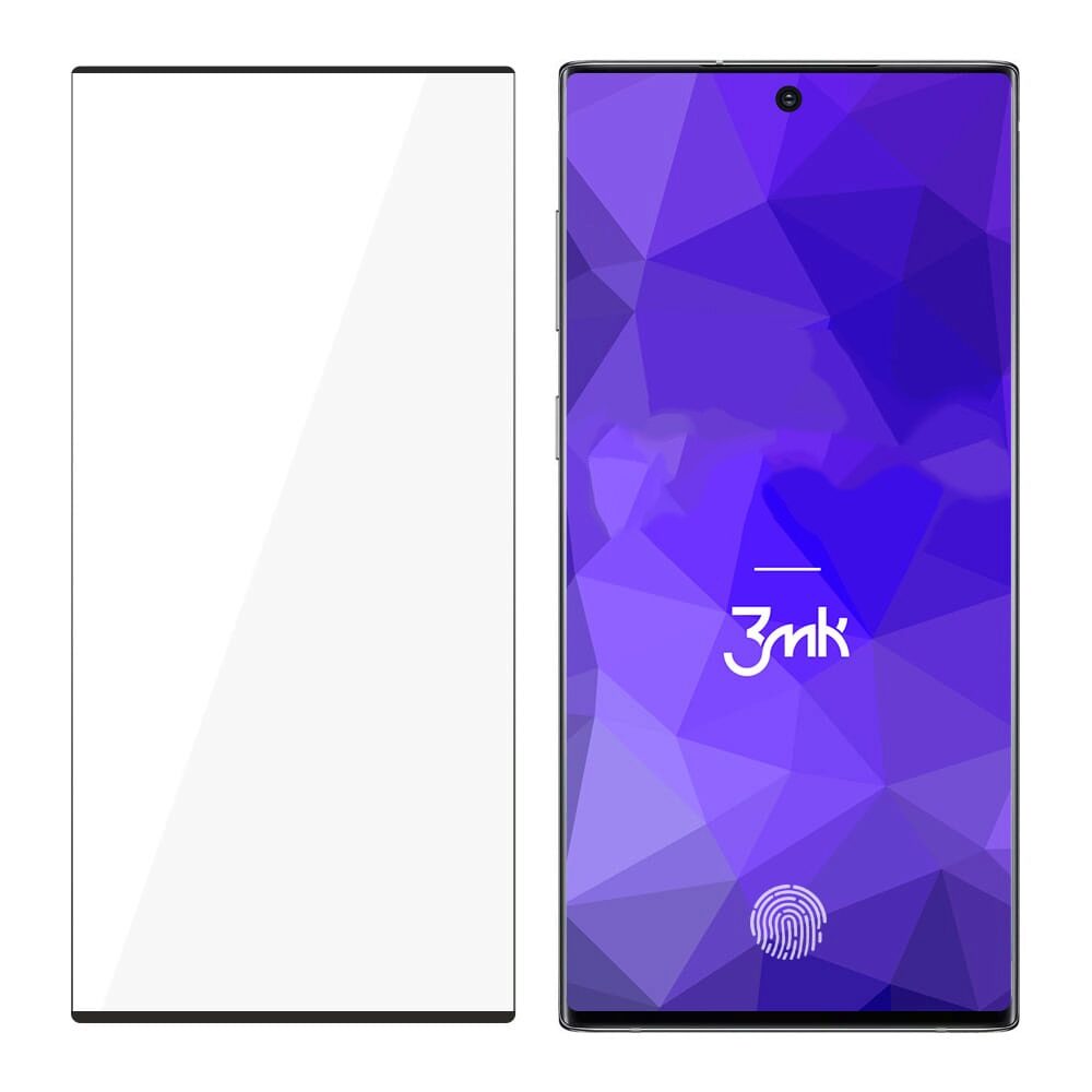 Folie Sticla 3MK HardGlass Max pentru Samsung Galaxy Note 10, 3D, Full Cover (Acopera Tot Ecranul), Negru
