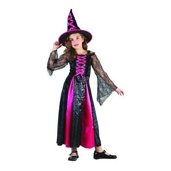 Costum Vrajitoare cu palarie pentru fete Halloween , ATS, 1rochie + palarie, 10 ani Costum Vrajitoare cu palarie pentru fete Halloween , ATS, 1rochie + palarie, 10 ani