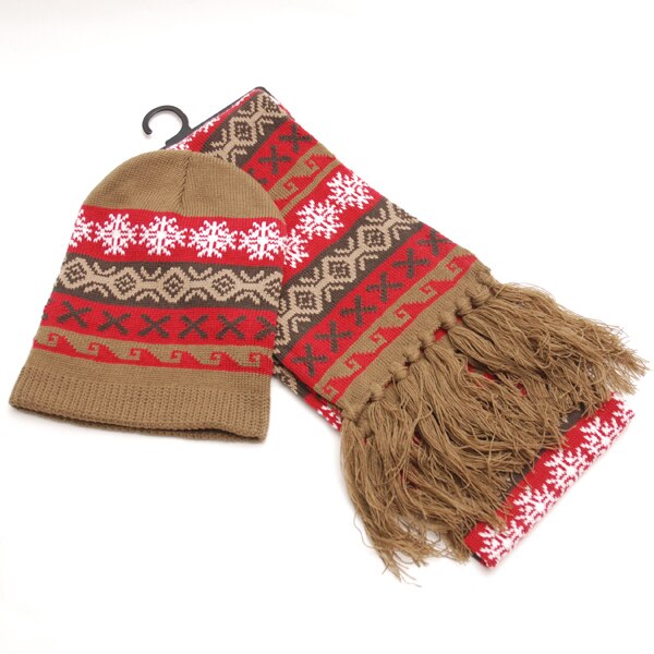 Set 2 buc caciula si fular Dama multicolor