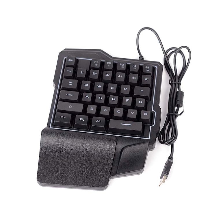 Tastatura Wireman K7 USB Gaming, Lumini RGB, Conector USB, Negru