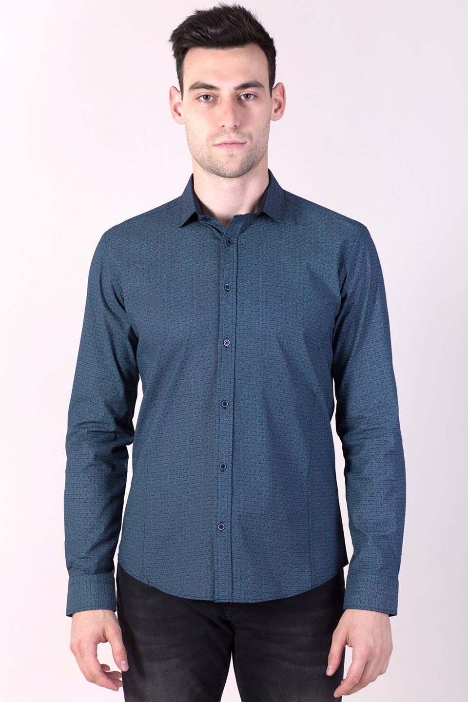 Camasa pentru barbati STYLER, model 21418, verde/albastru