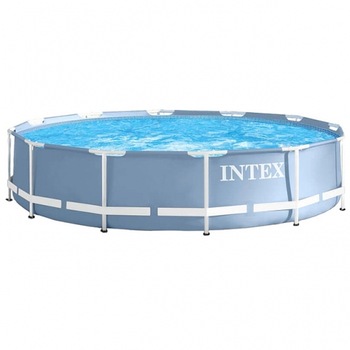 Piscina Intex Prism Frame cu cadru metalic d=457 cm, inaltime 107cm Sistem de filtrare si accesorii incluse Piscina Intex Prism Frame cu cadru metalic d=457 cm, inaltime 107cm Sistem de filtrare si accesorii incluse