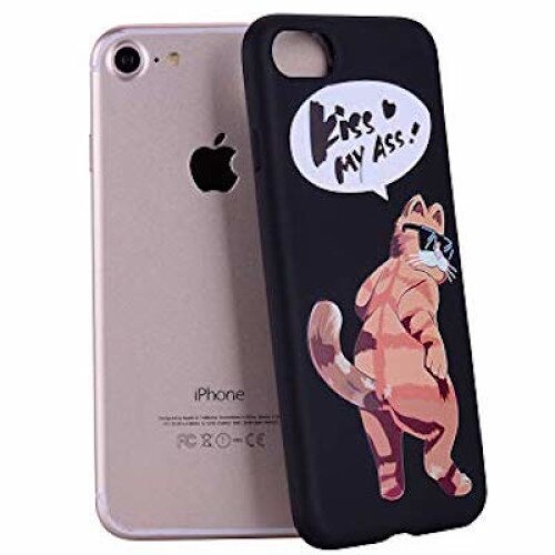 Husa din silicon, P20 Lite, Neagra, Garfield, New Fashion, Kiss My
