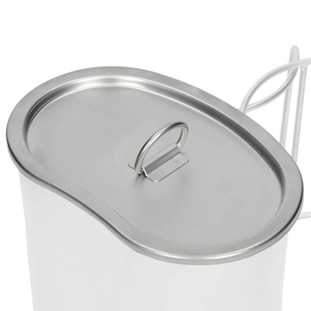 Cana cu maner pliabil si capac MFH, Otel inoxidabil, Argintiu Cana cu maner pliabil si capac MFH, Otel inoxidabil, Argintiu