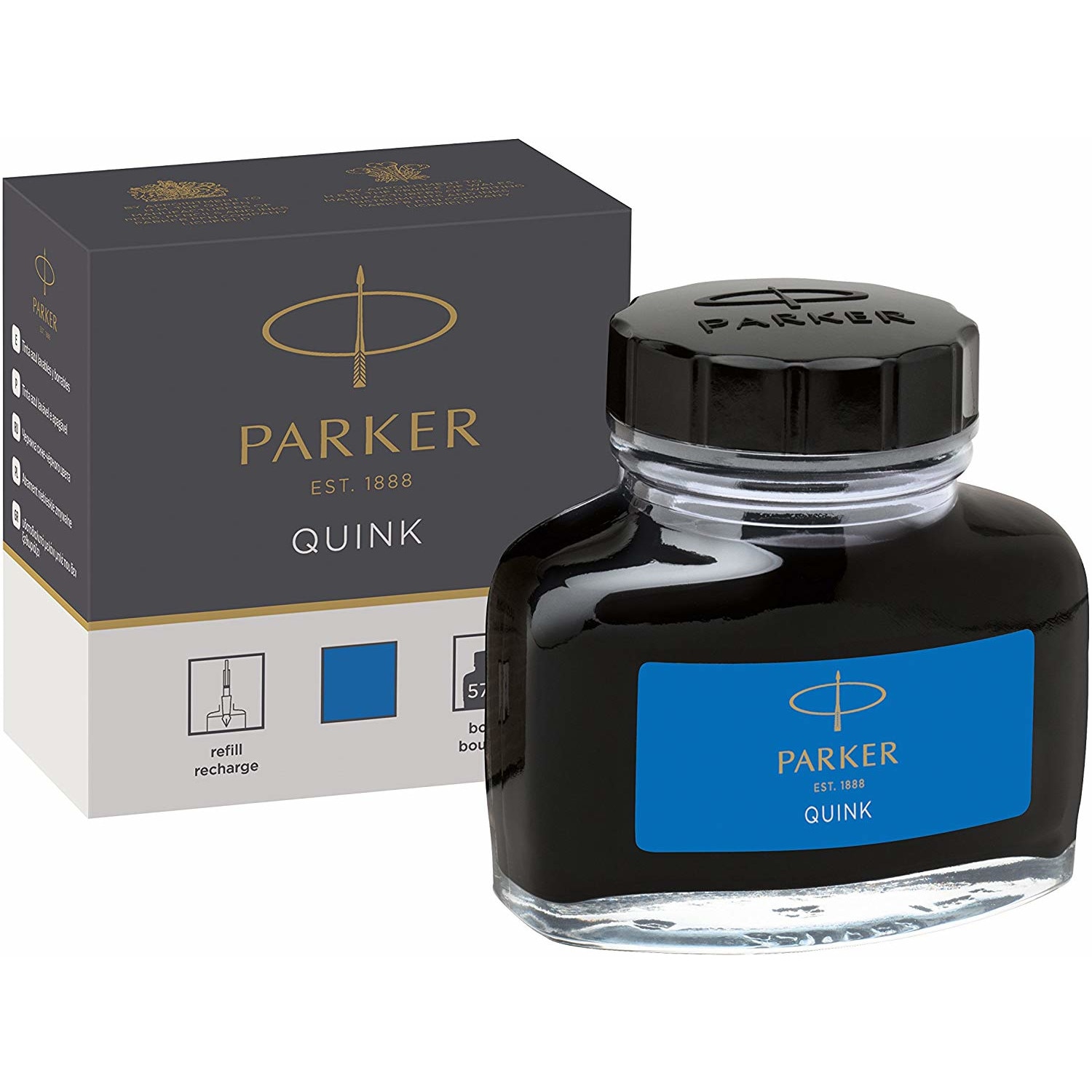 Cerneala Parker QUINK, Albastru clasic, 57ml