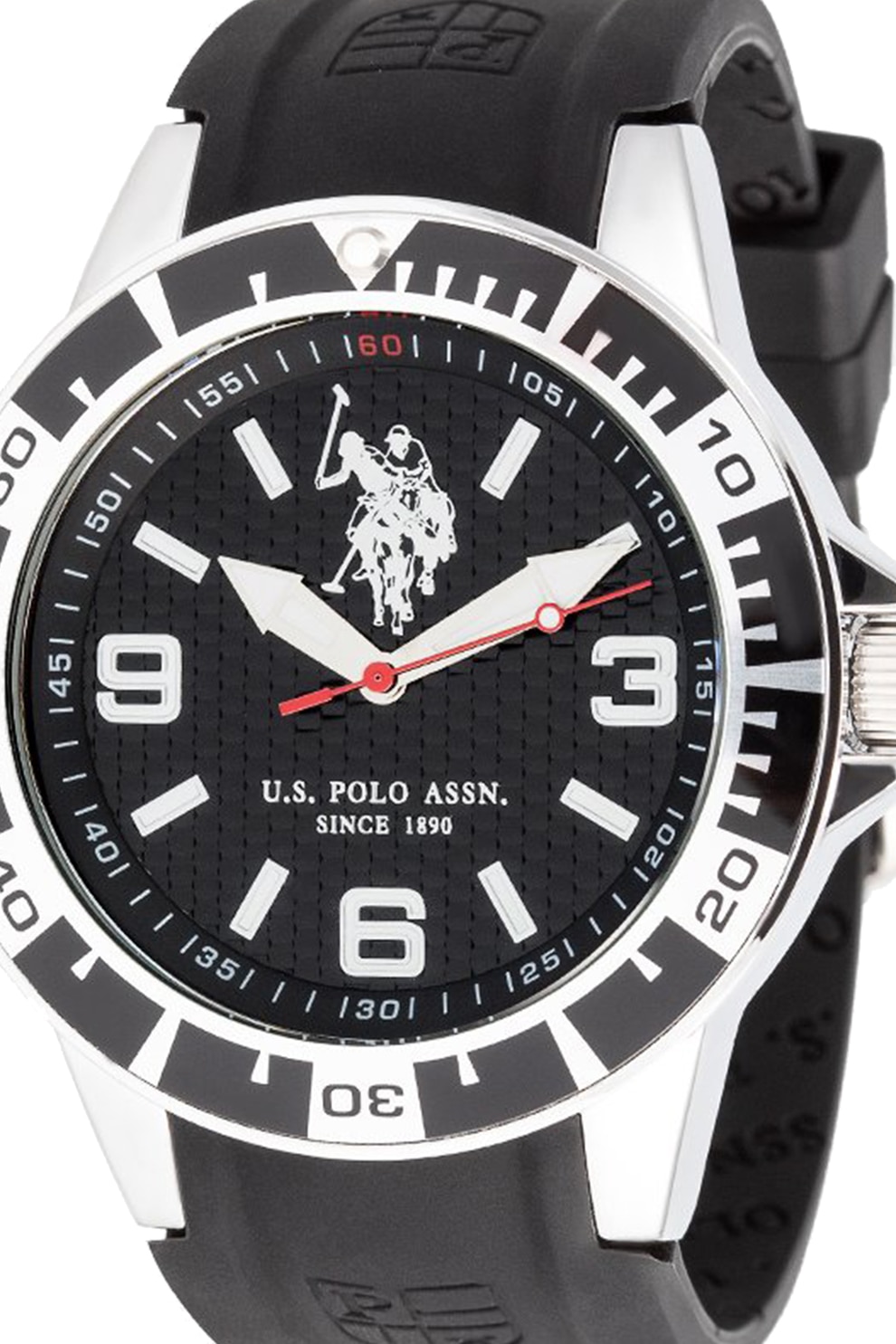U.S. Polo Assn., Syroc kerek karóra szilikonszíjjal U.S. Polo Assn., Syroc kerek karóra szilikonszíjjal