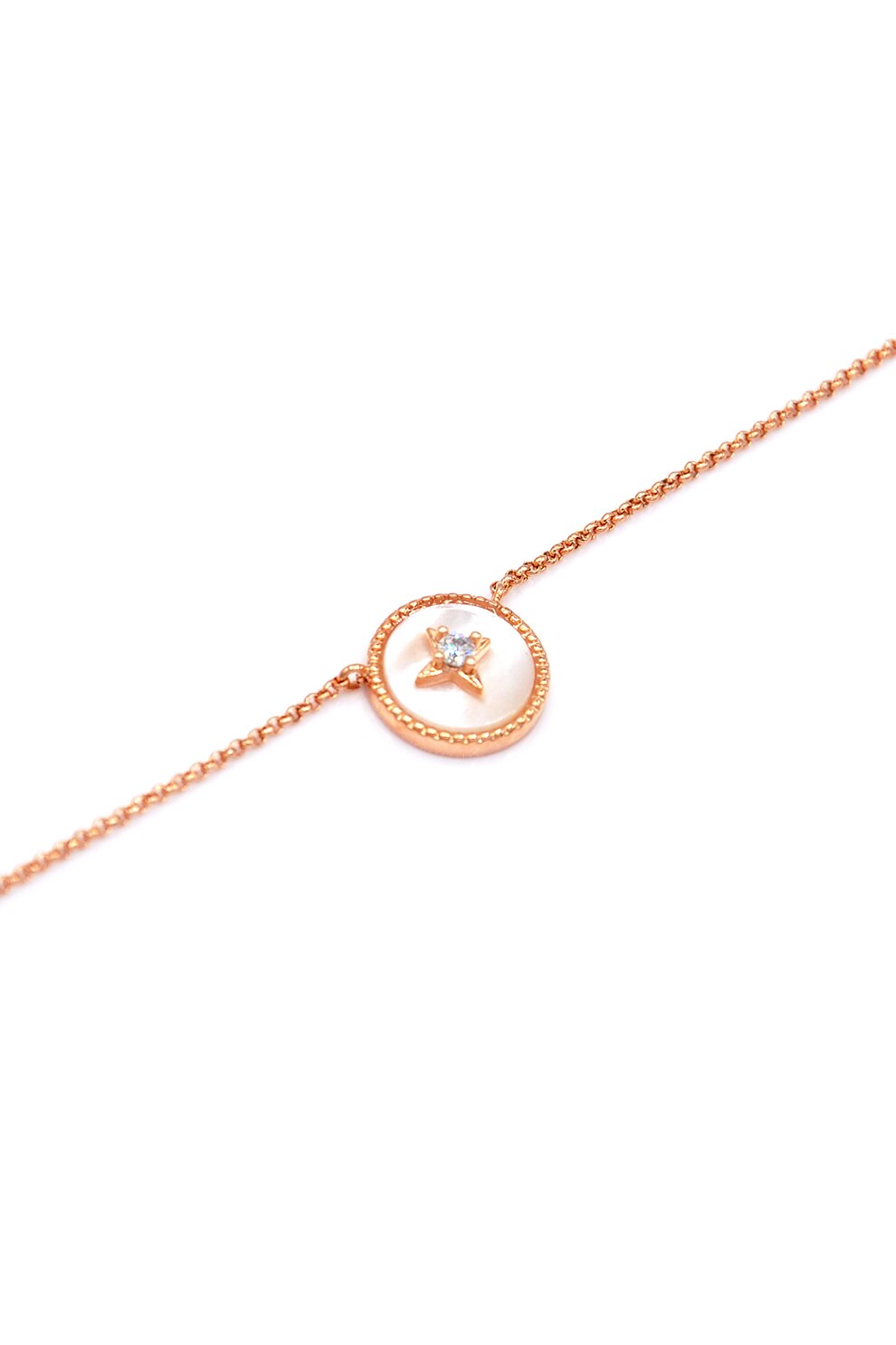 U.S. Polo Assn., Colier cu zirconia, Auriu rose/ Argintiu