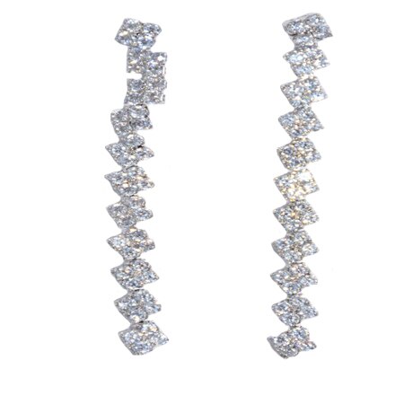 Cercei fashion cu un design chic,alungiti, D&J Exclusive, Argintiu