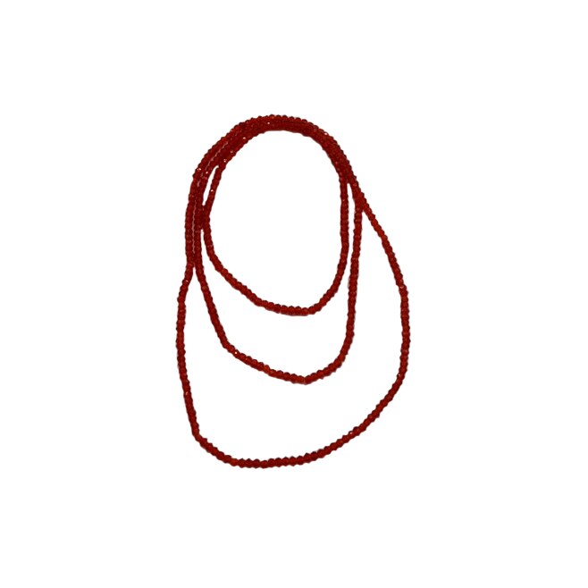 Colier din margele transparente, D&J Exclusive, rosu