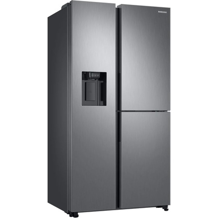 Side by side Samsung RS68N8650S9/EF, 608 l, Clasa A+, No Frost, Twin Cooling Plus, Compresor Digital Inverter, Display intern, Dispenser apa si gheata, Iluminare LED, H 178 cm, Inox