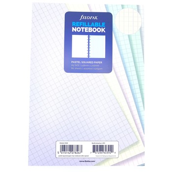 Rezerva hartie FILOFAX matematica 60 buc/set A5, 6 culori/set compatibila Notebook Filofax Rezerva hartie FILOFAX matematica 60 buc/set A5, 6 culori/set compatibila Notebook Filofax