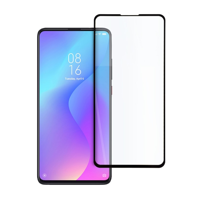 Стъклен Протектор Tempered Glass за Xiaomi Mi 9T Pro, Full Glue, Full Cover, Черен