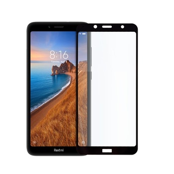 Folie Sticla 9D Full Cover compatibila cu Xiaomi Redmi 7A, Premium Quality, Negru Folie Sticla 9D Full Cover compatibila cu Xiaomi Redmi 7A, Premium Quality, Negru