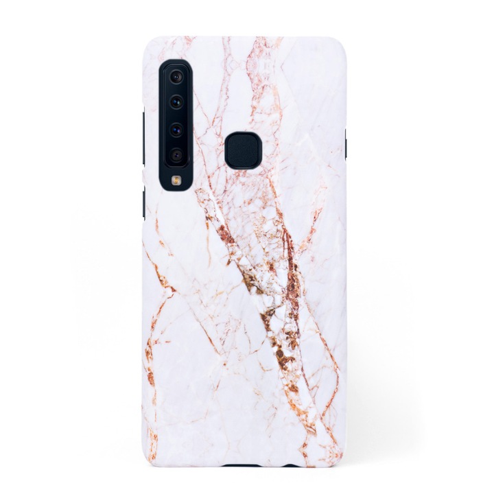 Луксозен твърд кейс/калъф в дизайн White Marble with Gold Threads за Samsung Galaxy A9 (2018), Case