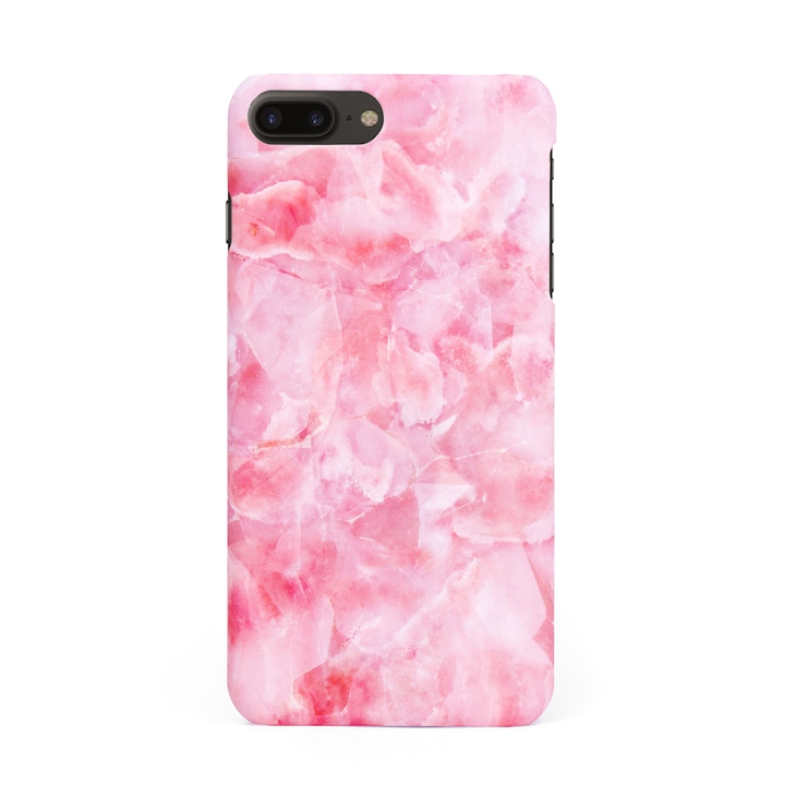 Kemény tok/tok rózsaszín márvány kivitelben iPhone 8 Plus-hoz, magas védelem, tok, egyedi kialakítás