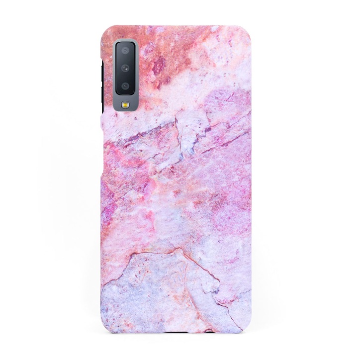 Кейс Crystal Case за Samsung Galaxy A7 (2018) в дизайн Colorful Marble, Многоцветен