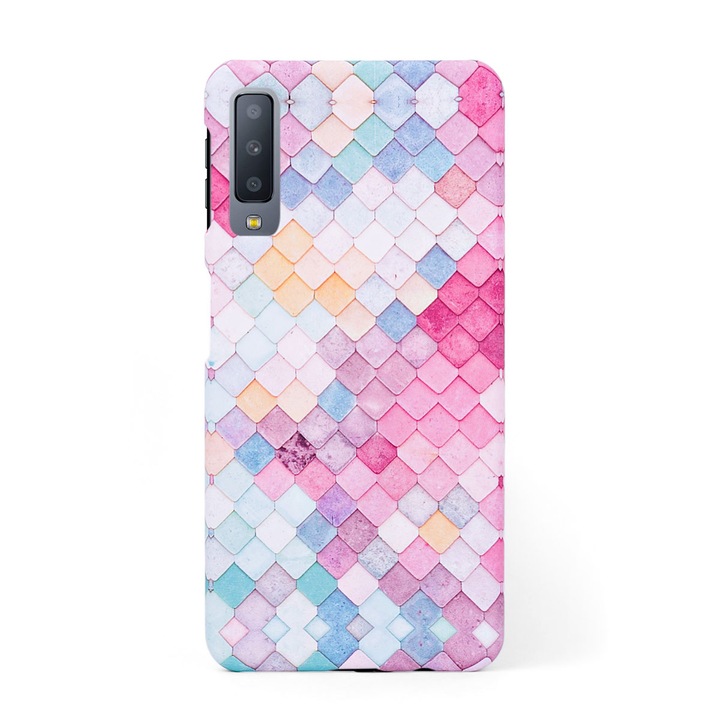 Кейс за Samsung Galaxy A7 (2018) в дизайн Colorful Scales, Висококачествен