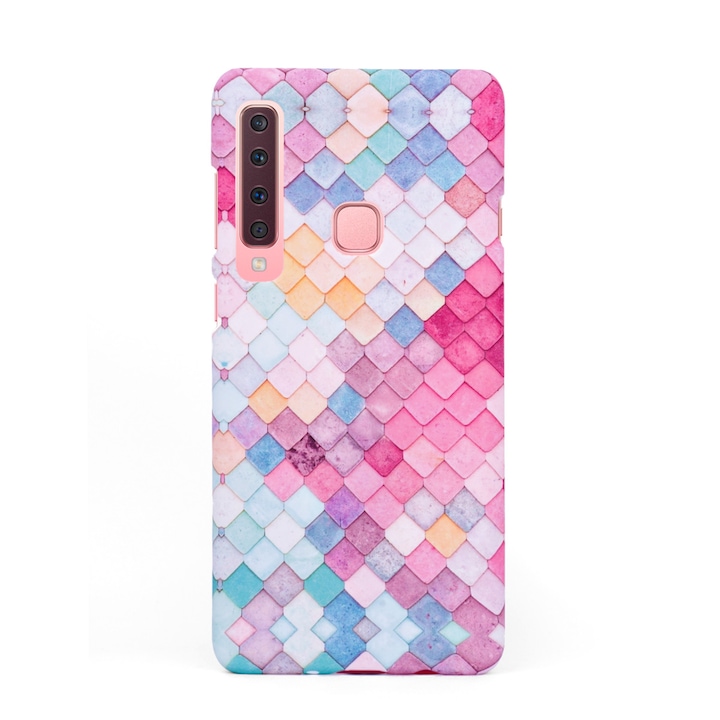 Кейс Crystal Case за Samsung Galaxy A9 (2018) в дизайн Colorful Scales, Многоцветен