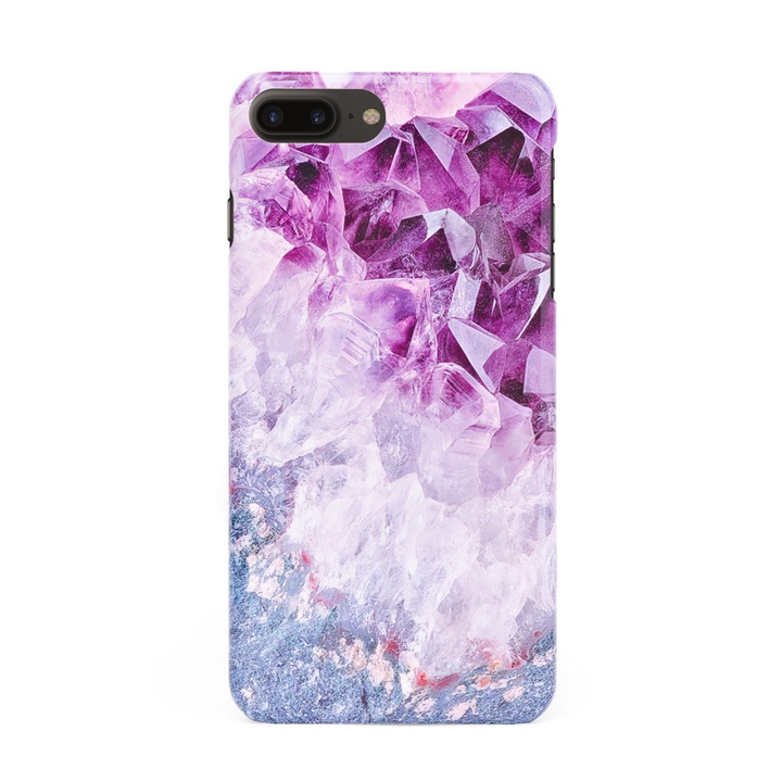 3D kemény tok/tok Amethyst Diamonds dizájnnal iPhone 7 Plus készülékhez, 3D zselés bevonat, tok