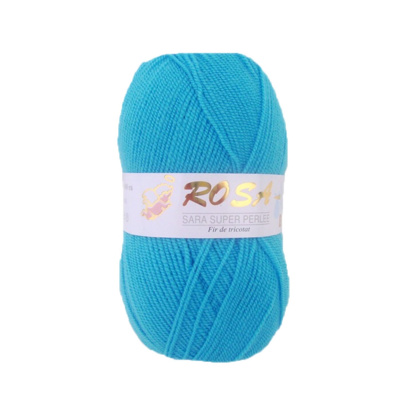 Pachet fir tricotat Rosa Sara 45 , 5 bobine, acril 100%, 500 g/pachet, culoare turcoaz