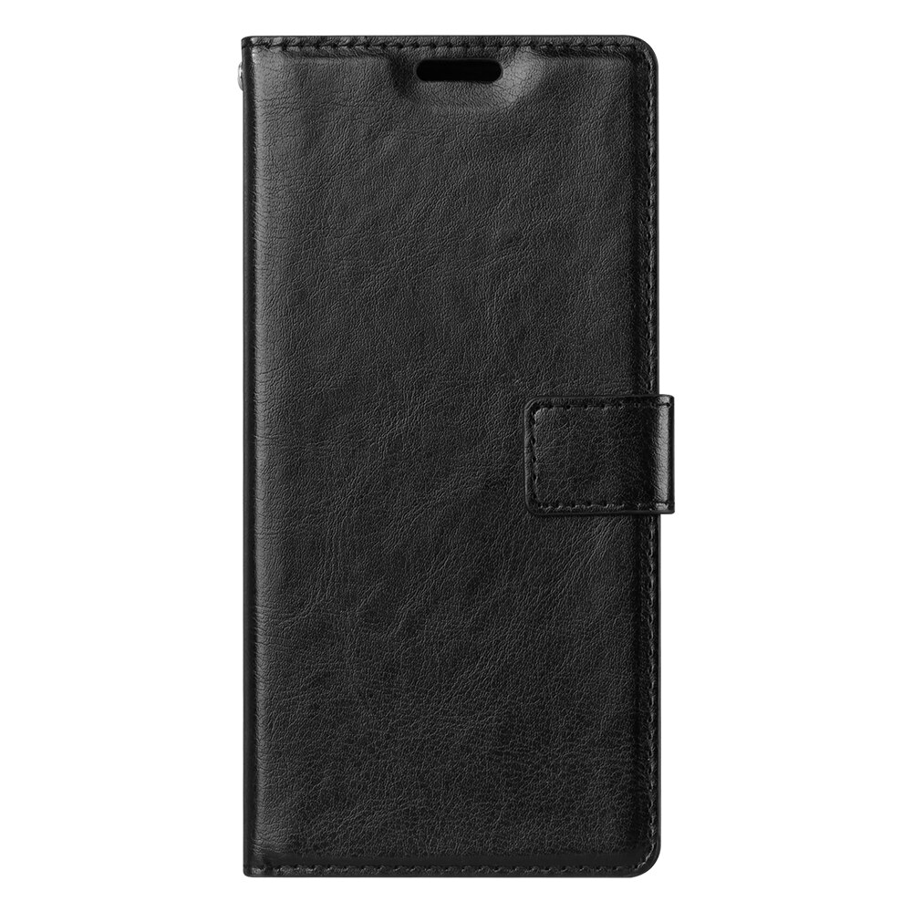Husa piele fina, tip portofel, inchidere magnetica, stand, suport silicon, Samsung Galaxy Note 9 - CaseMe, culoare Neagra