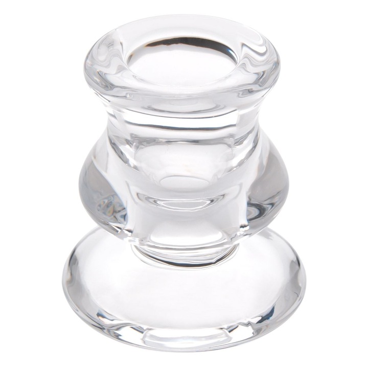 Sfesnic Sticla, Model Baza Rotunda, Transparent, Diametru 5.5x6cm, MYONNA IT & E- COMMERCE ®