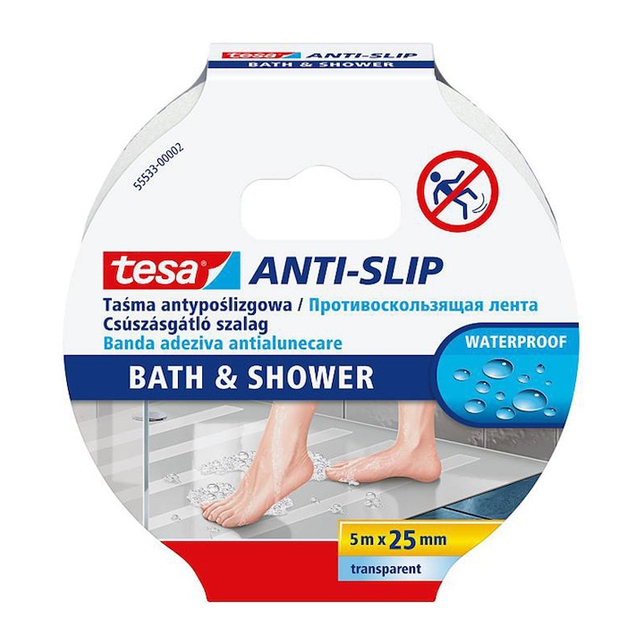 Banda Adeziva Antiderapanta Hidrofuga 25mm / 5m