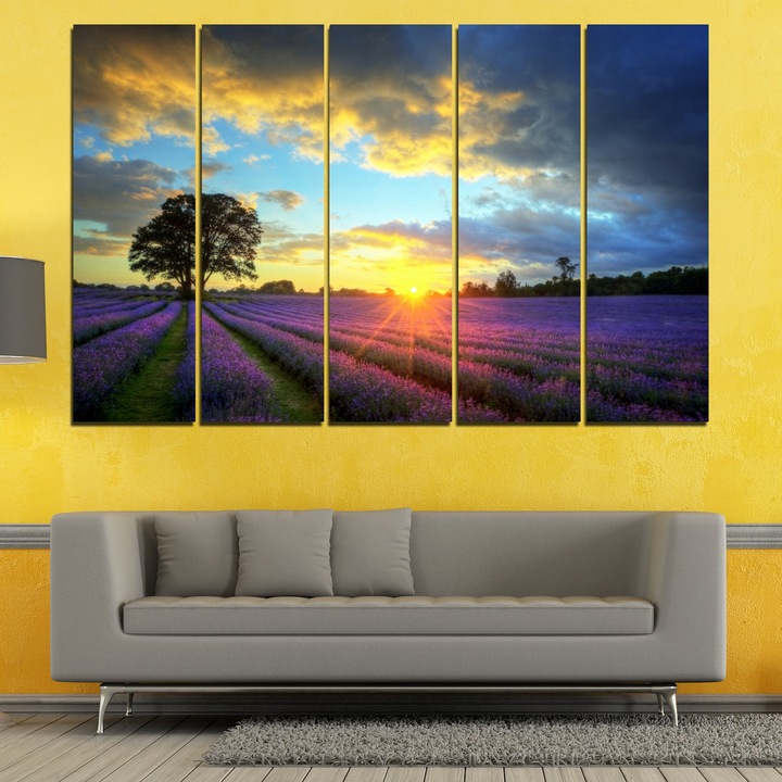 'Картини пана Vivid Home от 5 части, Пейзаж, Канава, 160x100 см, 2-ра Форма №0717'