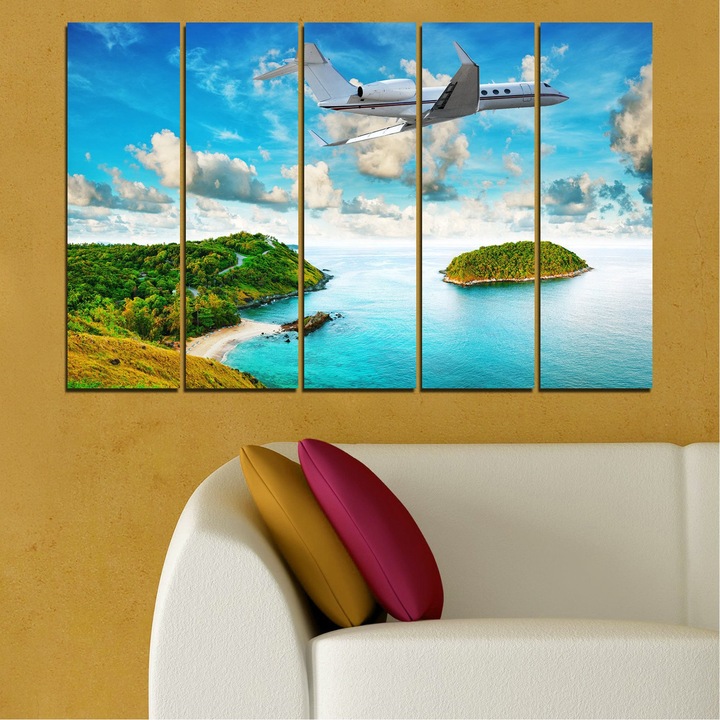 'Картини пана Vivid Home от 5 части, Пейзаж, Канава, 110x65 см, 2-ра Форма №0730'
