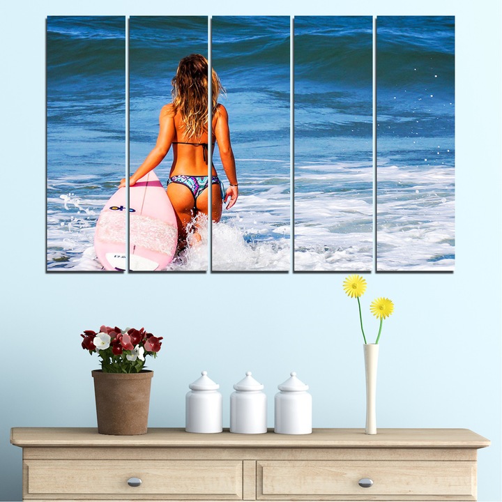 'Картини пана Vivid Home от 5 части, Море, Канава, 110x65 см, 2-ра Форма №0752'