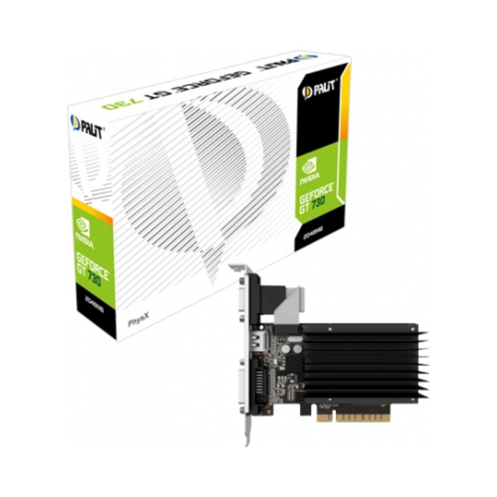 Palit GeForce GT 730 videokártya, 2GB 64bit DDR3, PCI-E