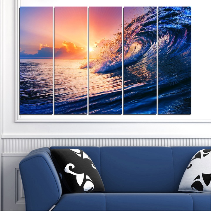 'Картини пана Vivid Home от 5 части, Пейзаж, Канава, 160x100 см, 2-ра Форма №0973'